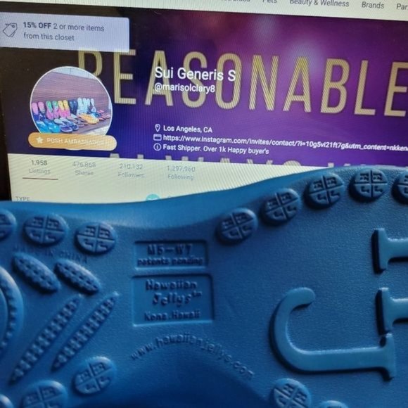 Hawaiian Jellys Ultra Comfort Slide Flip Flops Sandal Sz 6 - Picture 7 of 9